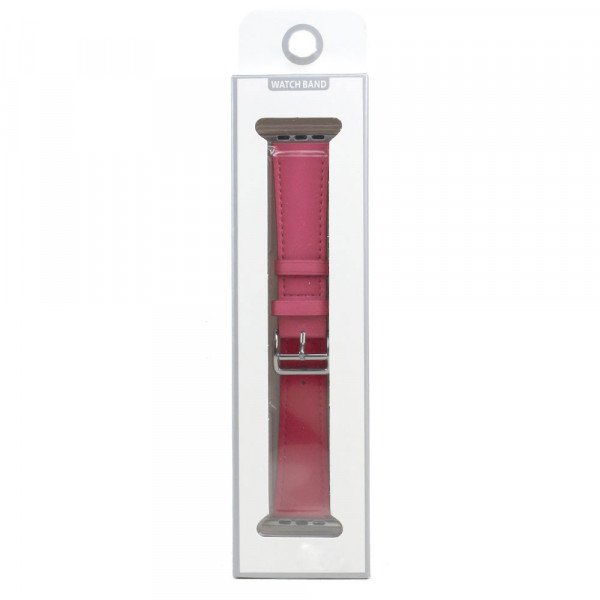 Wholesale Fashion Leather Strap Wristband Replacement for Apple Watch Series Ultra/9/8/7/6/5/4/3/2/1/SE - 49MM/45MM/44MM/42MM (Rose Pink)